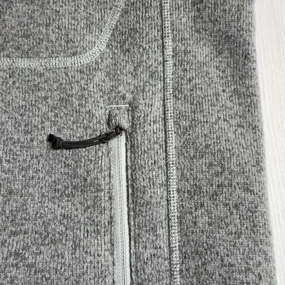 The North Face Fleece Vest Mens 2XL Gray Full Zip Lined Pockets Stand Collar